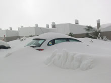 Car covered in snow